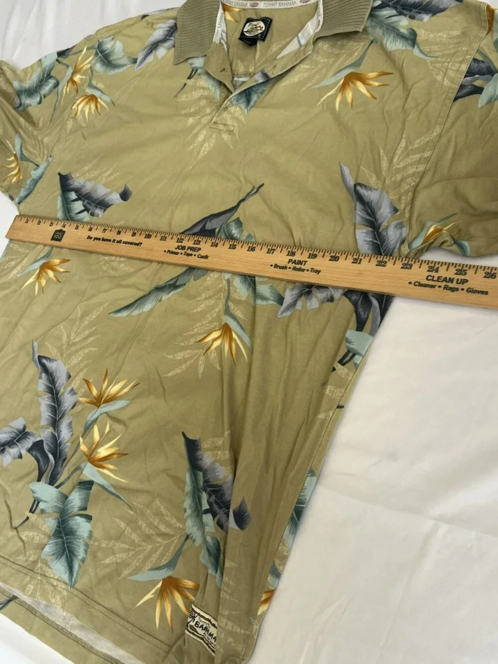 Vintage Tommy Bahama Tropical Bird of Paradise Print Polo‎ Shirt Men's Large